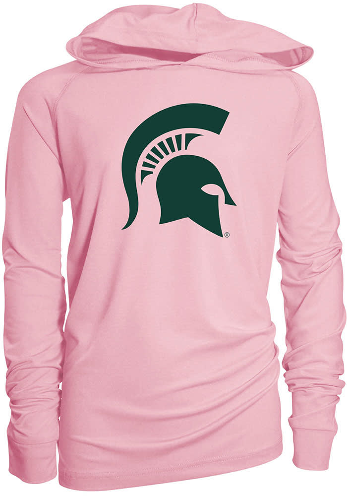 Michigan State Spartans Girls Marley Hooded Tee Pink