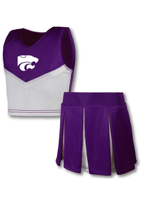 Girls Purple K-State Wildcats 2 Piece Cheer Set