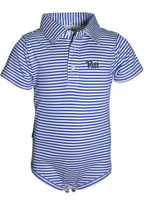 Baby Blue Pitt Panthers Carson Short Sleeve One Piece Polo