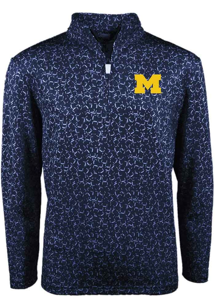 mi Michigan Wolverines Youth NAVY Aire Long Sleeve Shirt