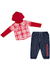 Main image for Infant Nebraska Cornhuskers Red Colosseum Plaid Top and Bottom Set