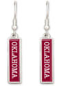 Oklahoma Sooners Womens Nameplate Earrings - Red
