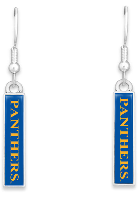 Triple Charm Pitt Panthers Womens Earrings - Blue