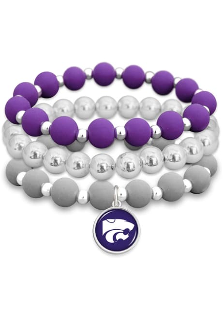 Amanda Stacked K-State Wildcats Womens Bracelet