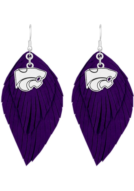 Boho K-State Wildcats Womens Earrings - Purple