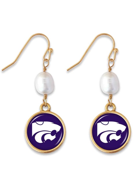 Diana K-State Wildcats Womens Earrings - Purple