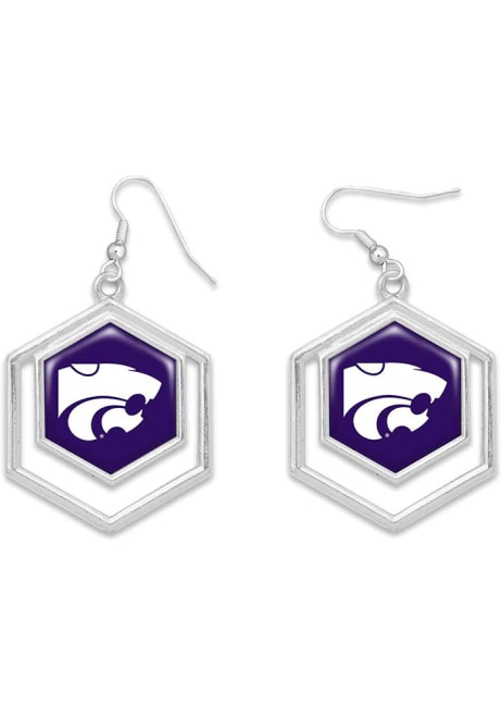 Juno K-State Wildcats Womens Earrings - Purple