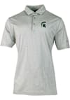Main image for Mens Michigan State Spartans Grey Columbia Heat Seal Double Hit Short Sleeve Polo Shirt