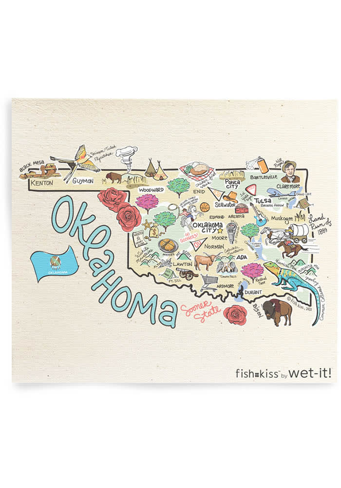 Oklahoma Fish-Kiss Wet-It Towel