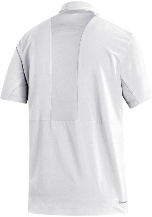 Adidas Indiana Hoosiers Mens White Embroidered Hoosier The Bison Short Sleeve Polo