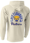 Main image for Mens Pitt Panthers Oatmeal  Mascot Overlay Hooded Sweatshirt