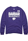 Main image for Seth Dardar Rally Mens Purple K-State Wildcats NIL Stacked Box Crew Sweatshirt