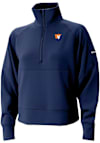 Main image for Womens Illinois Fighting Illini Navy Blue Columbia Vault Heat Seal Wickham Hills Qtr Zip Pullover