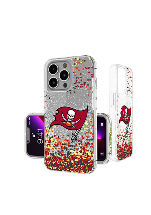 Tampa Bay Buccaneers Confetti iPhone Glitter CLEAR Phone Cover