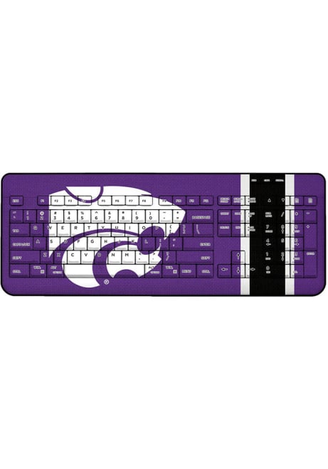 Purple K-State Wildcats Stripe Wireless USB Keyboard Computer Accessory