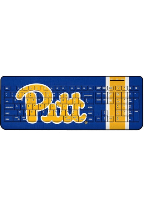 Gold Pitt Panthers Stripe Wireless USB Keyboard Computer Accessory