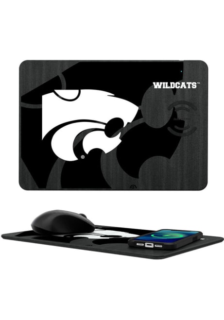 Black K-State Wildcats 15-Watt Mouse Pad Phone Charger