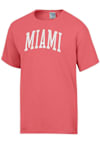 Main image for ComfortWash Miami Hurricanes Pink Arch Garment Dyed Short Sleeve T Shirt