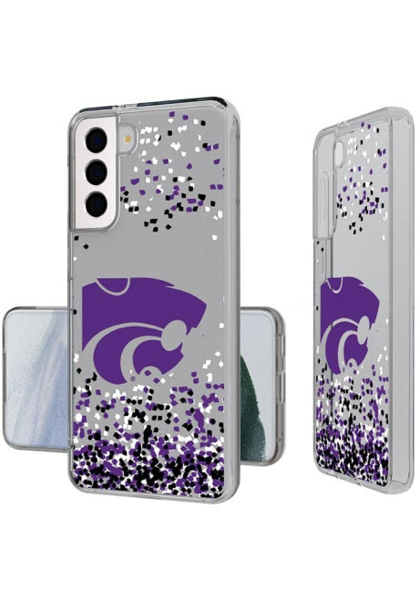 White K-State Wildcats Galaxy Confetti Slim Phone Cover