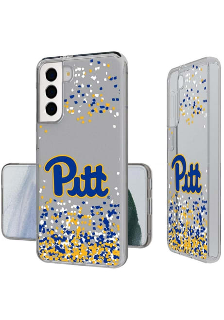 White Pitt Panthers Galaxy Confetti Slim Phone Cover