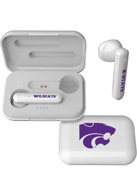 White K-State Wildcats Wireless Insignia Ear Buds