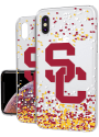 USC Trojans iPhone XS Max Clear Glitter Phone Cover