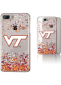 Virginia Tech Hokies iPhone 7+ / 8+ Clear Glitter Phone Cover