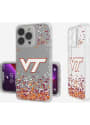 Virginia Tech Hokies iPhone 13 Pro Clear Glitter Phone Cover