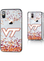 Virginia Tech Hokies iPhone X / XS Clear Glitter Phone Cover