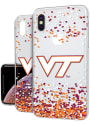 Virginia Tech Hokies iPhone XS Max Clear Glitter Phone Cover