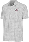 Main image for Mens Ohio State Buckeyes White Antigua Intersect Blocked Short Sleeve Polo Shirt