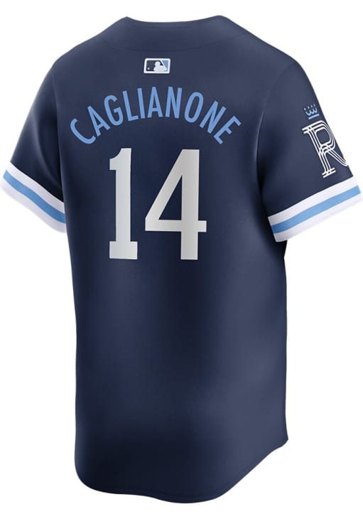Jac Caglianone Nike Kansas City Royals Mens Navy Blue City Connect Limited Baseball Jersey