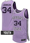 Main image for Nate Johnson Nike Youth Lavender K-State Wildcats NIL Name And Number Basketball Jersey Jersey