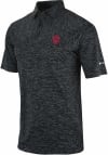 Main image for Mens Indiana Hoosiers Black Columbia Heat Seal Heading Out Short Sleeve Polo Shirt