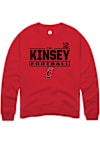 Main image for Zeb Kinsey Rally Mens Red Cincinnati Bearcats Football NIL Stacked Box Player Crew