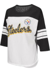 Main image for Pittsburgh Steelers Womens White First Team Mesh LS Tee