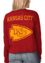 Kansas City Chiefs Womens Fight Song Cropped Crew T-Shirt - Red