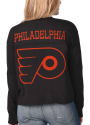 Philadelphia Flyers Womens Fight Song Cropped Crew T-Shirt - Black