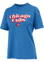 Chicago Cubs Womens Melange T-Shirt - Blue