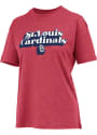 St Louis Cardinals Womens Melange T-Shirt - Red
