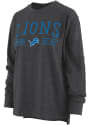 Detroit Lions Womens Melange T-Shirt - Black