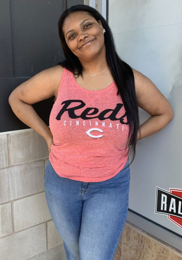 Cincinnati Reds Womens RED Playoff Tank Top - 9432958