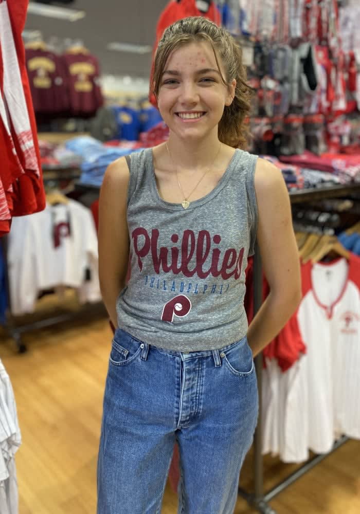 Philadelphia Phillies Womens GREY Playoff Tank Top - 9432986