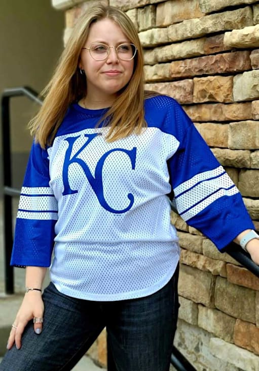 Kansas City Royals Womens WHITE First Team Fashion Baseball Jersey