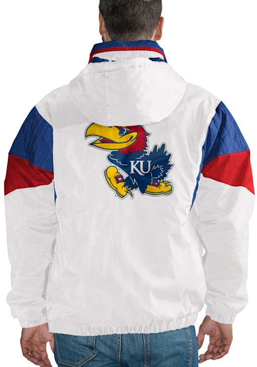 Starter Kansas Jayhawks Mens Thursday Night WHITE Pullover Jackets