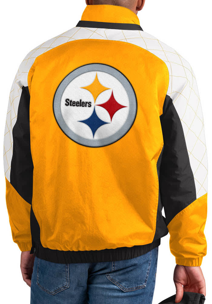 Starter Pittsburgh Steelers Mens Body Check BLACK Pullover Jackets Starter Pittsburgh Steelers Mens Body Check BLACK Pullover Jackets