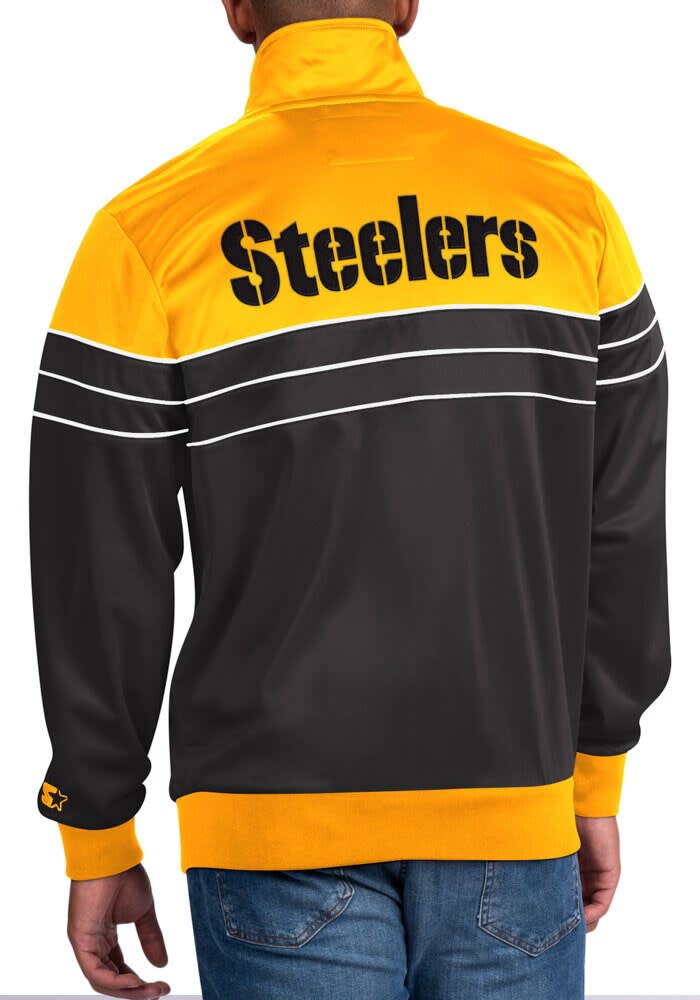 Starter Pittsburgh Steelers Mens Prime Time Track Jacket - BLACK