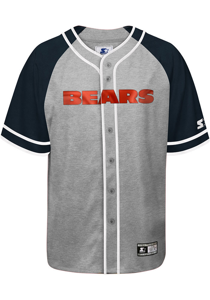 G III Apparel Group Starter Starter Chicago Bears Grey Training Camp Baseball Jersey Grey 100 Cotton Size S Rally House