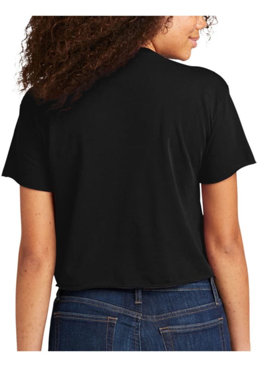 Pittsburgh Pirates Womens Black Crop Short Sleeve T-Shirt