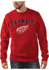 Main image for Starter Detroit Red Wings Mens Red ARCH NAME Long Sleeve Crew Sweatshirt
